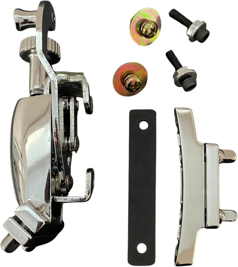 AIAS Snare Drum Strainer and Butt Plate Set (AS-3) with Mounting Hardware and Chrome Finish for Drum Restoration Projects - Image 1